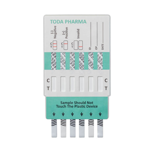 Test urinaire 6 drogues ouvert lecture resultat THC-COOH cannabis cocaine AMP MET MOP BZO benzodiazepines auto controle prevention